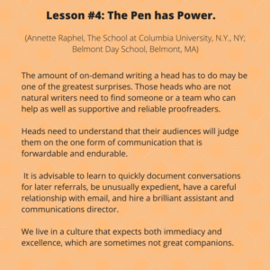 Lesson #4- The pen has power